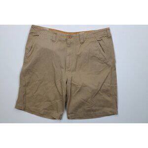 Vintage 90s Y2K Timberland Mens 38 Faded Heavyweight Surplus Shorts Brown Cotton
